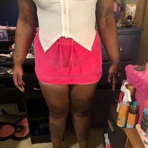 Barbie Hot Pink Velour Skort